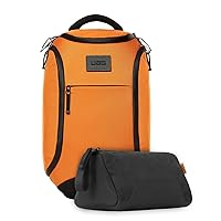 URBAN ARMOR GEAR UAG 18-Liter Lightweight Tough Weather Resistant Laptop Backpack, Standard Issue Orange + UAG Dopp Kit Lightweight Unisex Toiletry Essentials Travel Bag, Black Midnight Camo