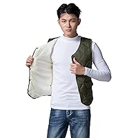CHERISH Men Lightweight Fleece-Lined Softshell Sleeveless Vest Windproof Packable Warm Casual Vest