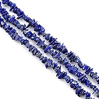 Lapis Chip Beads Stones, Irregular Shaped Chip Loose Beads Strands for Jewelry Making, AAA+ Quality Semi-Precious Chip Beads Strand for Bracelet, 1 Strand 34”, 4-6mm, GM GemMartUSA (CHLP-70001)