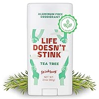 Stinkbug Naturals Aluminum Free Tea Tree All Natural Deodorant, 2.1 Ounce, Organic, Paraben Free