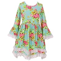 Little Girls Lovely Floral Birthday Party School Holiday Flower Girl Dress 2T-8