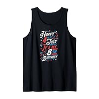 Happy 4th of July And Yes It's My 8th Birthday Party Family Tank Top