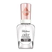 Sally Hansen Color Therapy™ Beautifiers High Gloss Top Coat, Glossy, 35 Fl Ounce, Top Coat Nail Polish, Top Coat for Nails, Nail Strengthener, Nail Strengthening Polish, Argan Oil