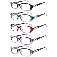 Kerecsen 5 Pack Reading Glasses for Women Blue Light Blocking Ladies Readers Eyeglasses