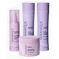 Keranique Hair Revival Bundle - Deep Repair Hair Mask, Lift & Repair Treatment Spray, and Deep Hydration Shampoo and Conditioner