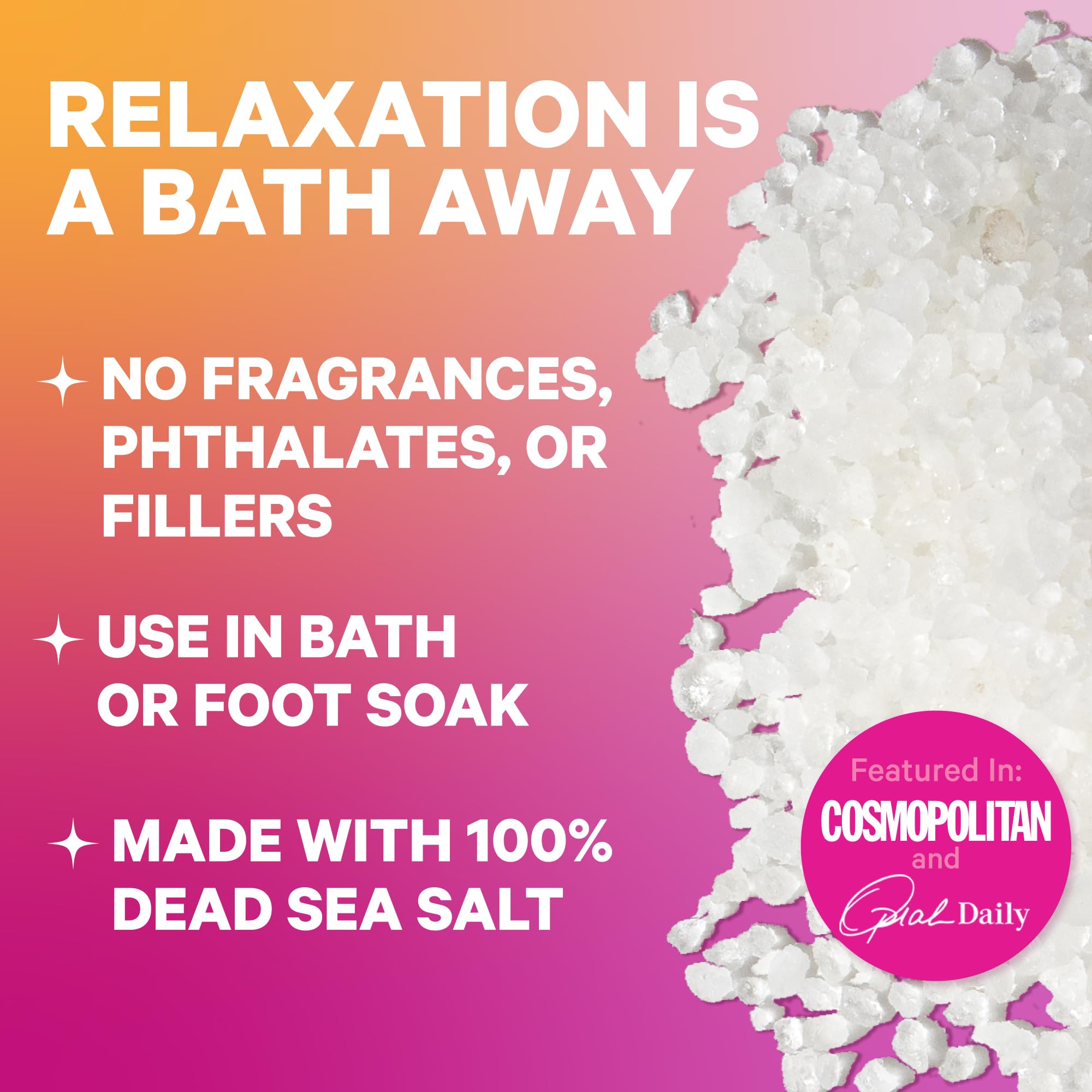 Pink Stork Pregnancy Bath Flakes: Magnesium Bath Salts for Pregnant Women, Dead Sea Salts for Soaking in Bath or Foot Soak, Pregnancy Must Haves, Unscented Without Parabens or Fragrance, 2 lbs