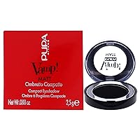 Pupa Milano Vamp! Matt Compact Eyeshadow 060 Deep Black - Matte, Smooth, Blendable Compact Shadow - Stunning, Colorful, Pigmented Shade - Paraben-Free for Sensitive Skin - 0.088 oz