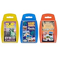 Top Trumps USA destinations Bundle Card Game, Learn about New York, Florida and California, educational travel pack, gift and toy for boys and girls aged 6 plus