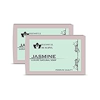 Luxury Jasmine Handmade Natural Soap Bars (125 Gram / 4.4 OZ) (Pack Of 2)
