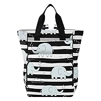 Elephants Diaper Bag Backpack for Baby Boy Girl Large Capacity Baby Changing Totes with Three Pockets Multifunction Diaper Bag Tote for Playing