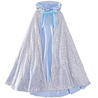 Princess Hooded Cape Cloaks for Little Girls Christmas Halloween Custome Cosplay Party Accessories