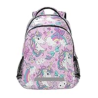 MNSRUU School Backpack for Kids 5-13 yrs,Unicorn Backpack Kindergarten School Bag Pink Backpack for Little Girls