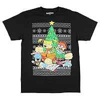 Nickelodeon Men's Rugrats Shirt Christmas Holiday Gang Adult T-Shirt Tee