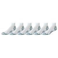 Men's Performance Cotton Cushioned Athletic Ankle Socks, 6 Pairs