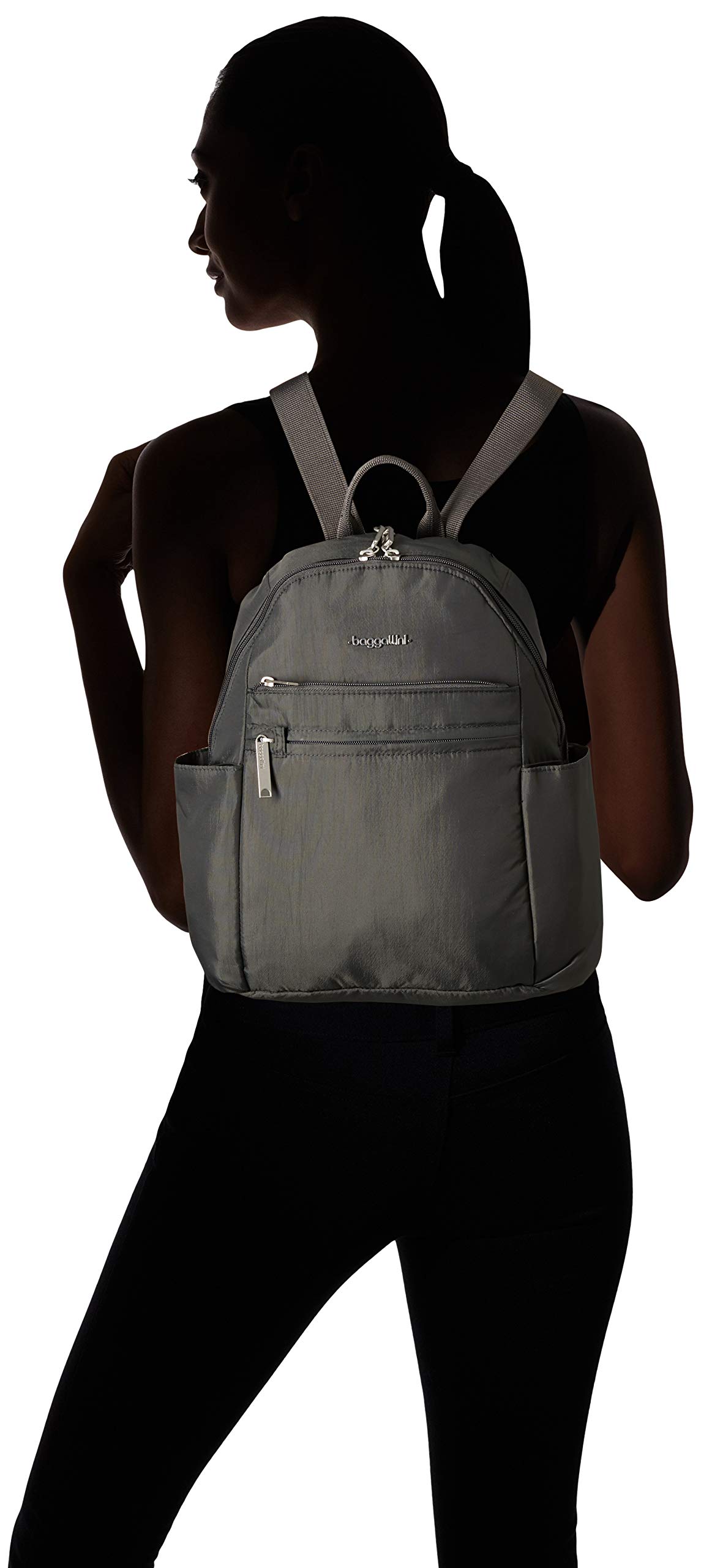 Baggallini womens Anti-theft Vacation Backpack, Charcoal, One Size US