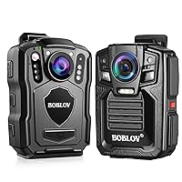 BOBLOV Bundle Deal, M5 2K Body Camera 1440P Body Mounted Camera and HD66-02/D7 128GB 2K 1440P Waterproof Police Body Camera
