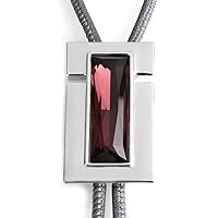 Bolo Tie Crystal Genuine Leather Runway X2 Collection Redwine