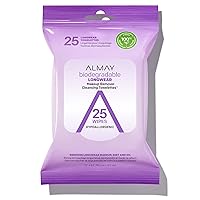 Almay Face Makeup Remover Wipes, Longwear & Waterproof, Hypoallergenic, Fragrance Free, Dermatologist & Ophthalmologist Tested, 25 Count (Pack of 1)