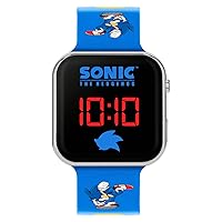 Sonic Boy's Digital Quartz Watch with Silicone Strap SNC4137, Blue Printed, strap