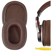 Geekria QuickFit Replacement Ear Pads for Audio-Technica ATH-MSR7 MSR7NC MSR7BK MSR7GM Headphones Ear Cushions, Headset Earpads, Ear Cups Cover Repair Parts (Brown)