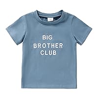 Baby Boy Clothes Big Brother T Shirt Toddler Boy Summer Cotton Short Sleeve Tops for 1-5T Baby Boy Outfits