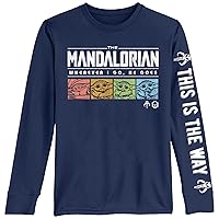 STAR WARS Boys' The Mandalorian Grogu This is The Way Long Sleeve T-Shirt