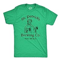 Mens Funny T Shirts St Patricks Brewing Co Novelty Drinking Tee for Men