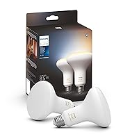 White Ambiance BR30 LED Smart Bulbs (Bluetooth Compatible), Compatible with Alexa, Google Assistant, and Apple HomeKit, 2-count (Pack of 1)