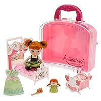 Disney Store Official Animators' Collection Anna Mini Doll Play Set – 5 inch - Artistry with Detailed Accessories - Beloved Frozen Character in Compact Design - Creative Play for Enthusiasts