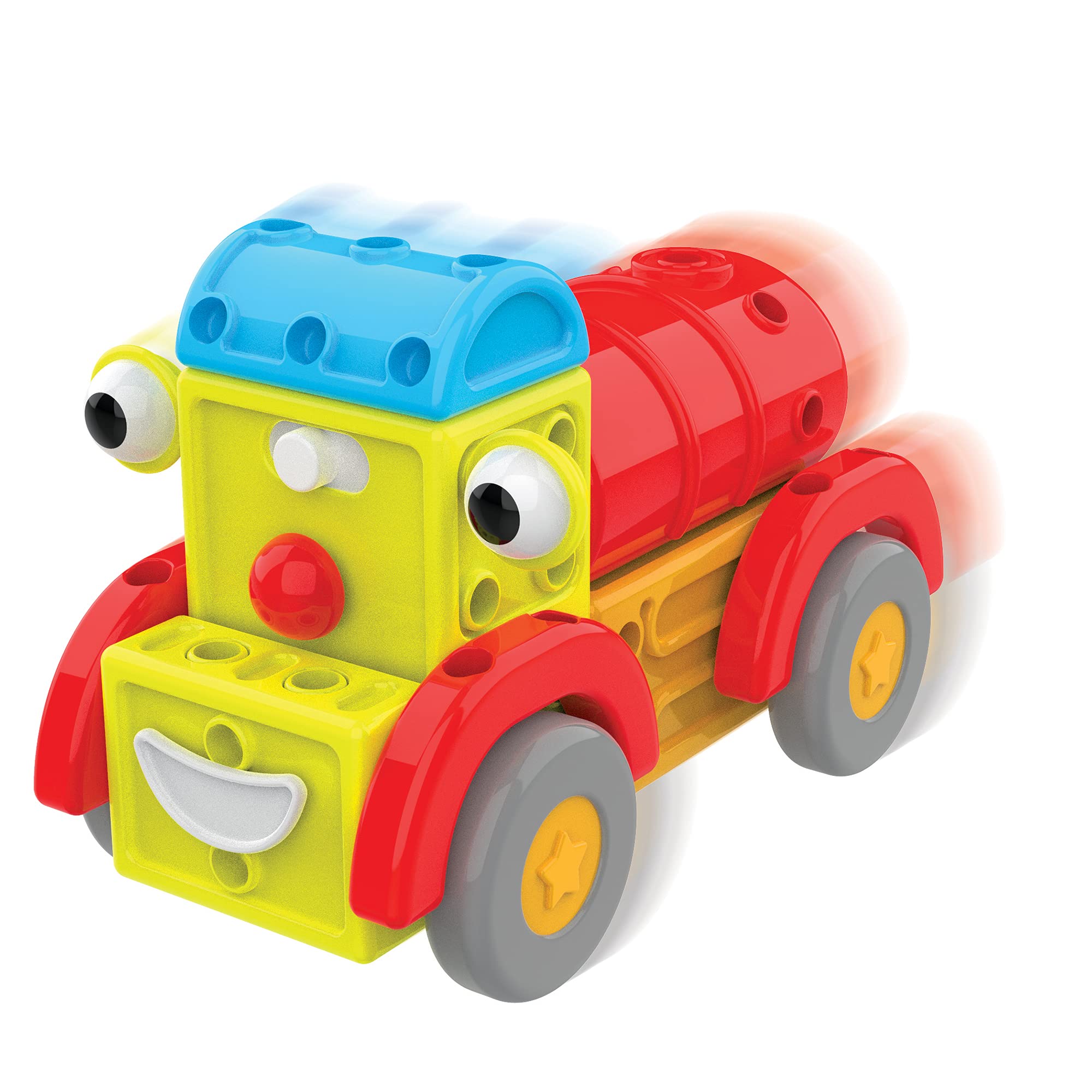 The Learning Journey: Techno Kids 4-in-1 Around Town - Kids Moblie Vehicles Construction Combo Set - Interlocking - Interchangeable STEM Toy Gear Sets for Children Preschool- Ages 3 Years and Up