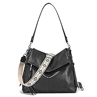 Hobo Crossbody Bags for Women Vegan Leather Handbags Tote Purse Shoulder Bag Women's Handle Bags with Wide Strap