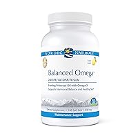 Nordic Naturals Pro Balanced Omega, Lemon - 180 Soft Gels - 500 mg Omega-3 + 800 mg Evening Primrose Oil - Healthy Skin, Hormonal Balance - Non-GMO - 90 Servings