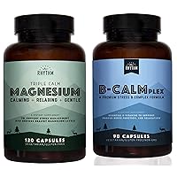 Natural Rhythm Calm Bundle - Triple Calm Magnesium 150mg, 120 Capsules + B-CALMplex, Unique Vitamin B Blend, 90 Capsules