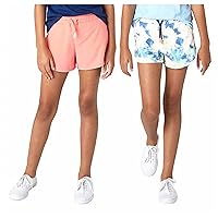 Eddie Bauer Youth Girl's 2 Pack UPF 30 Quick-Dry Lined Active Shorts