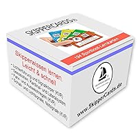 Skippercards Complete Box - 194 Sports Boat Flashcards - Sea Sign, Light Guide, Evasion Rules, Sound Signals - Ideal Accessory for Sports Boat Driving Licence Sea, Sailing and Boating Sports