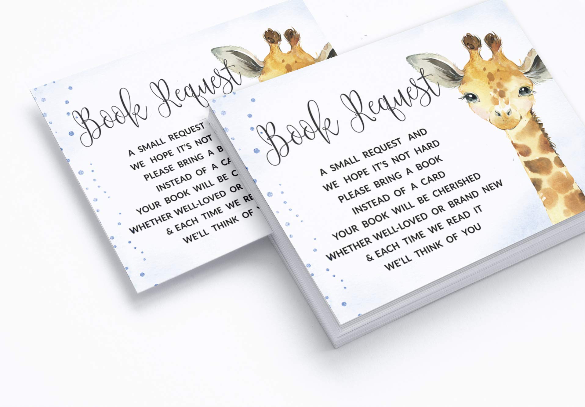 Inkdotpot 30 Books for Baby Shower Request Cards Bring A Book Instead of A Card Giraffe Jungle Animals Baby Shower Invitations Inserts Games