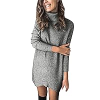Sweater Dresses for Women 2023 Trendy Casual Knitwear Fashion Long Sleeve Lapel Hollow Pullover Sweater Dress