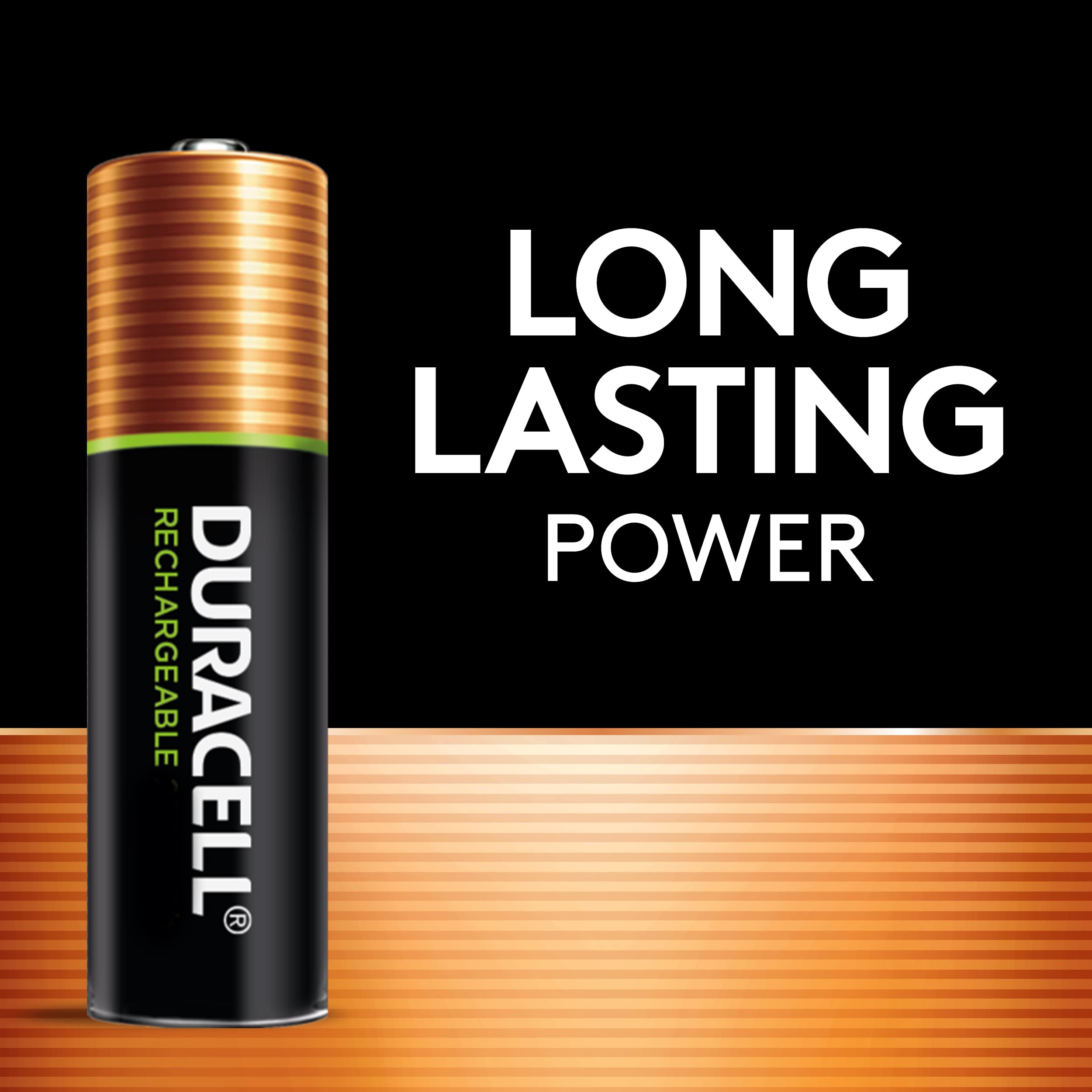 Duracell Rechargeable AAA Batteries, 2 Count Pack, Triple A Battery for Long-lasting Power, All-Purpose Pre-Charged Battery for Household and Business Devices