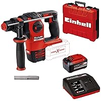 Einhell Herocco 18/20 Power X-Change Cordless Hammer Drill (Li-Ion, Drilling/Hammer Drilling/Chiselling with/without Fixation, 2.2 J, Brushless Motor, SDS+ Tool Holder, E-Box, 5.2 Battery, Charger)
