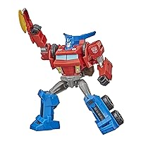 Transformers Bumblebee Cyberverse Adventures Warrior Class Optimus Prime Action Figure Toy, Repeatable Attack Move, Ages 6 and Up, 5.4-inch