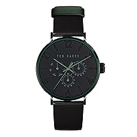 Ted Baker Gents Black Eco-Leather Strap Watch (Model: BKPPGS3039I)