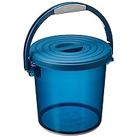 3222 Splash 5 Bucket with Lid, 1.8 gal (5 L), Clear Blue, Approx. 10.8 x 9.8 inches (27.4 x 24.8 cm)