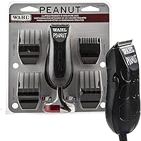 Wahl Professional Peanut Clipper & Trimmer (Black)- Easy to use, for cutting and highly precise fading – with 4 cutting guides, oil, cleaning brush, great for men, adults, stylists, and barbers.