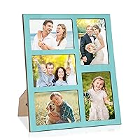 ZEEYUAN 4x6 Collage Picture Frame 5 Openings Wooden Photo Frame 4x6 Collage Photo Frame Multiple Family Photo Frame for Desktop Display Wall Mount