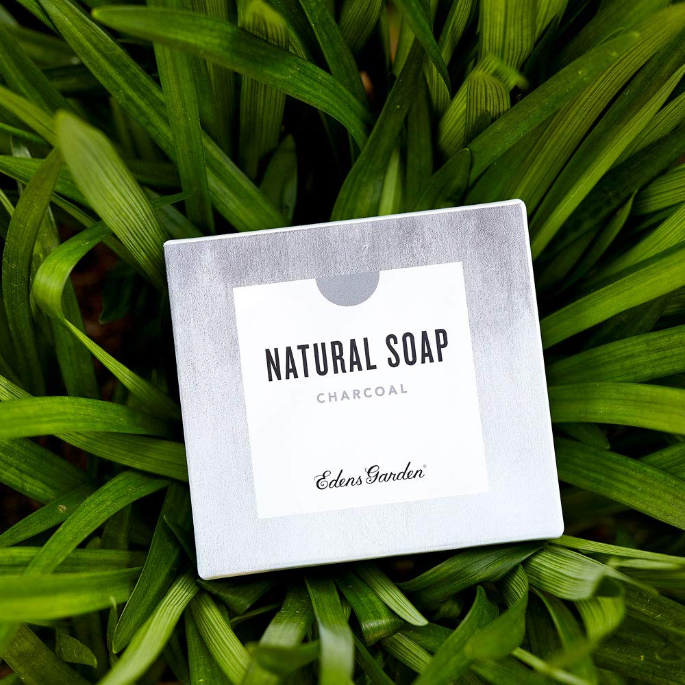 Edens Garden Charcoal Natural Aromatherapy Cold Processed Bar Soap (Made With Essential Oils, Vegan, For Face & Body), 4.4 oz Bar