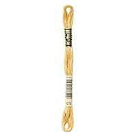 DMC 117-676 Six Stranded Cotton Embroidery Floss, Light Old Gold, 8.7-Yard