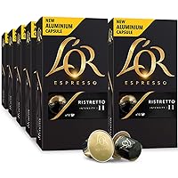 L'OR Espresso Capsules, 100 Count Ristretto, Single-Serve Aluminum Coffee Capsules Compatible with the L'OR BARISTA System & Nespresso Original Machines