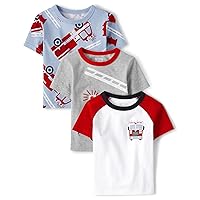 The Children's Place Baby Toddler Boys Short Sleeve Crew Neck Tees 3 Pack