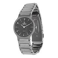 Obaku Women's V133LTBST Black Dial Titanium Light Weight Watch