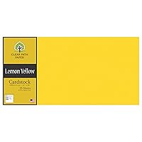 Clear Path Paper - Lemon Yellow Cardstock - 12 x 24 inch - 100Lb Cover - 25 Sheets